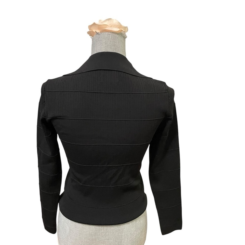 MAEVE By Anthropologie Collared Cardigan Sweater Women's Size XXS Black - Picture 4 of 13